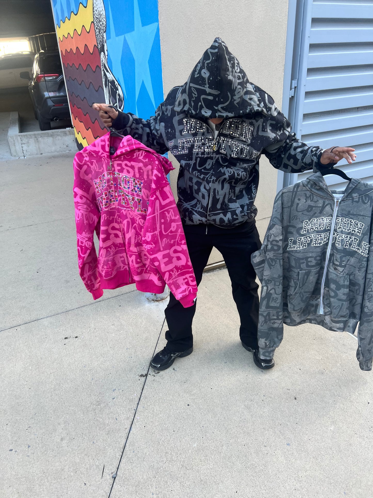 Grey "GRAILED GRAFFITI" Zip-Up
