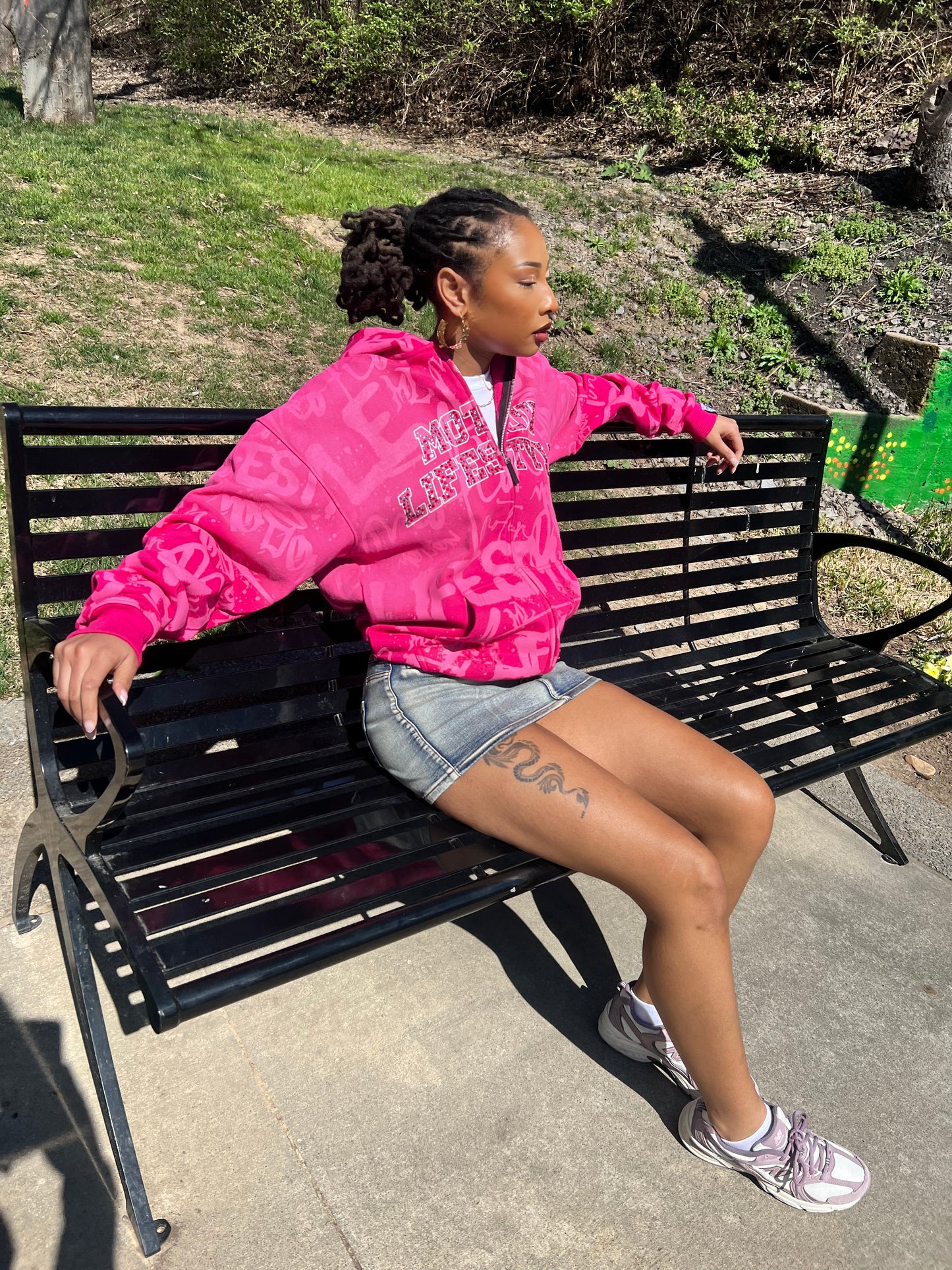 Pink "GRAILED GRAFFITI" Zip-Up