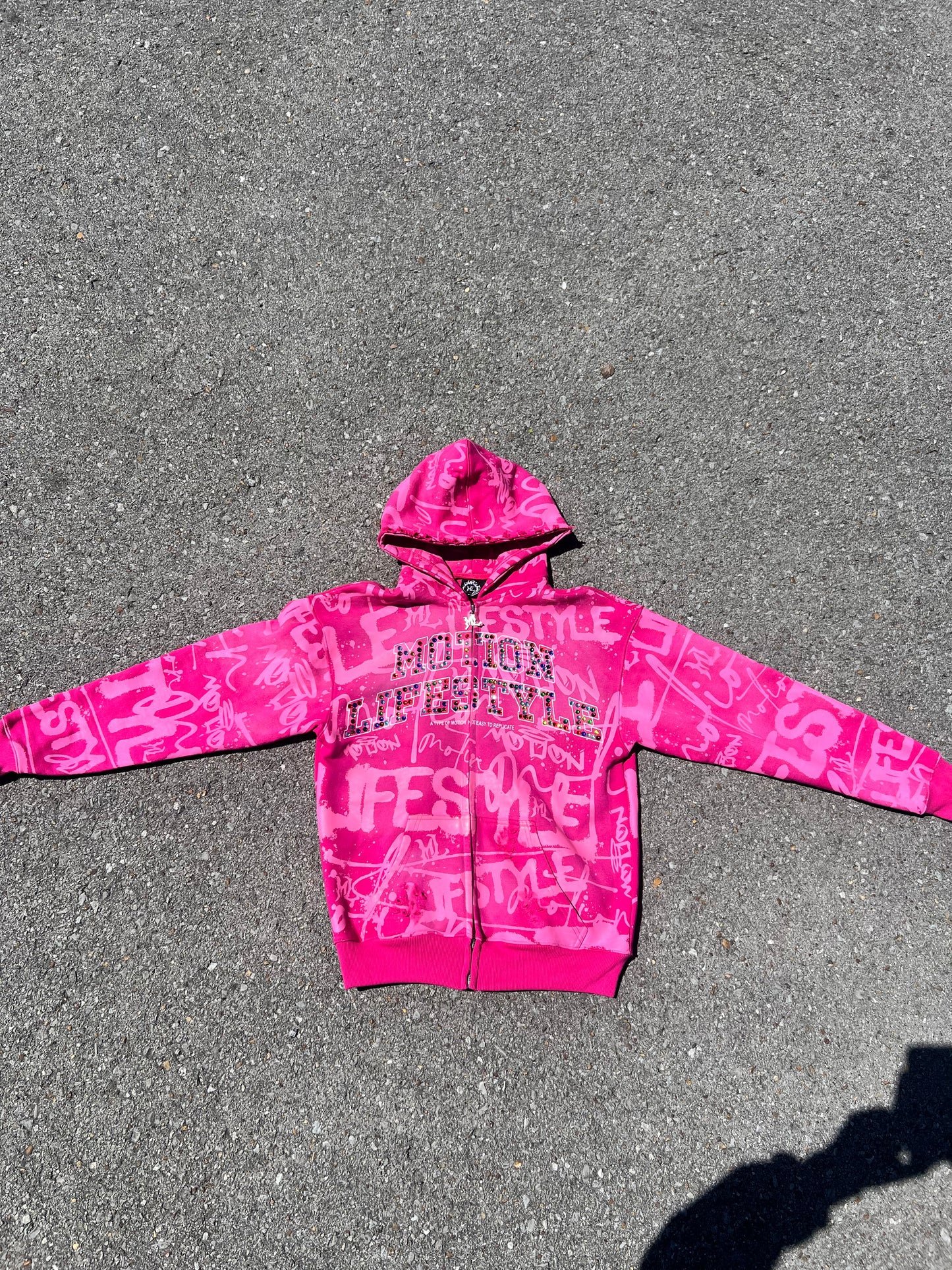 Pink "GRAILED GRAFFITI" Zip-Up
