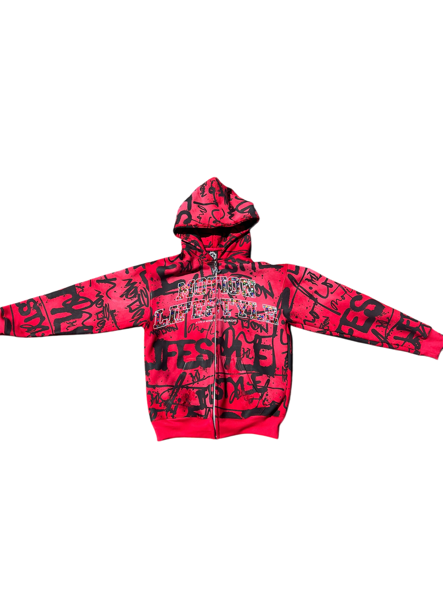 Red "GRAILED GRAFFITI" Zip-Up