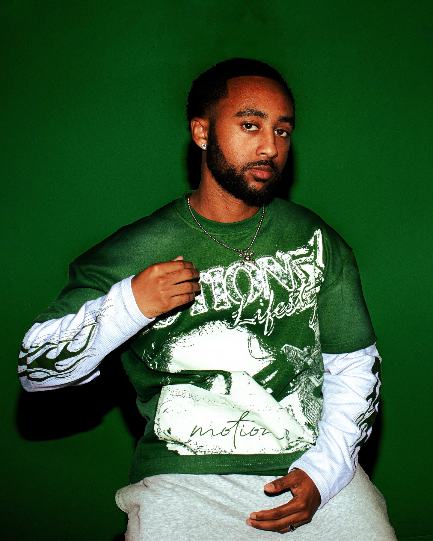 Green Heavyweight Long Sleeve Shirt