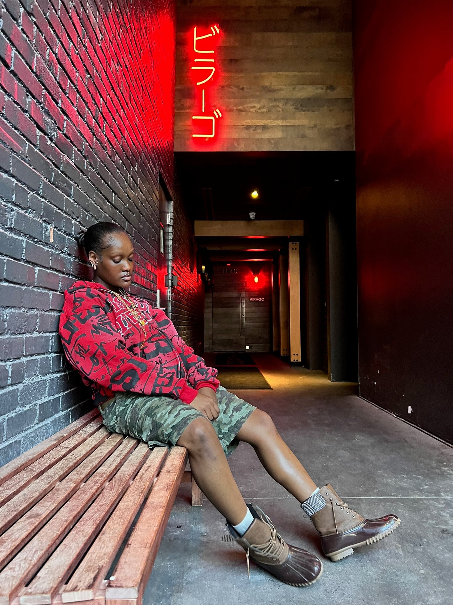 Red "GRAILED GRAFFITI" Zip-Up