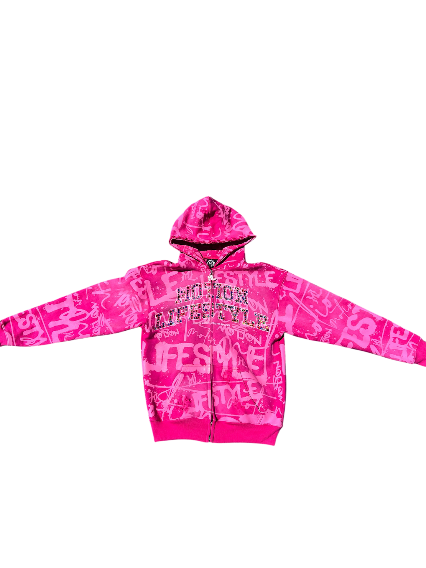Pink "GRAILED GRAFFITI" Zip-Up