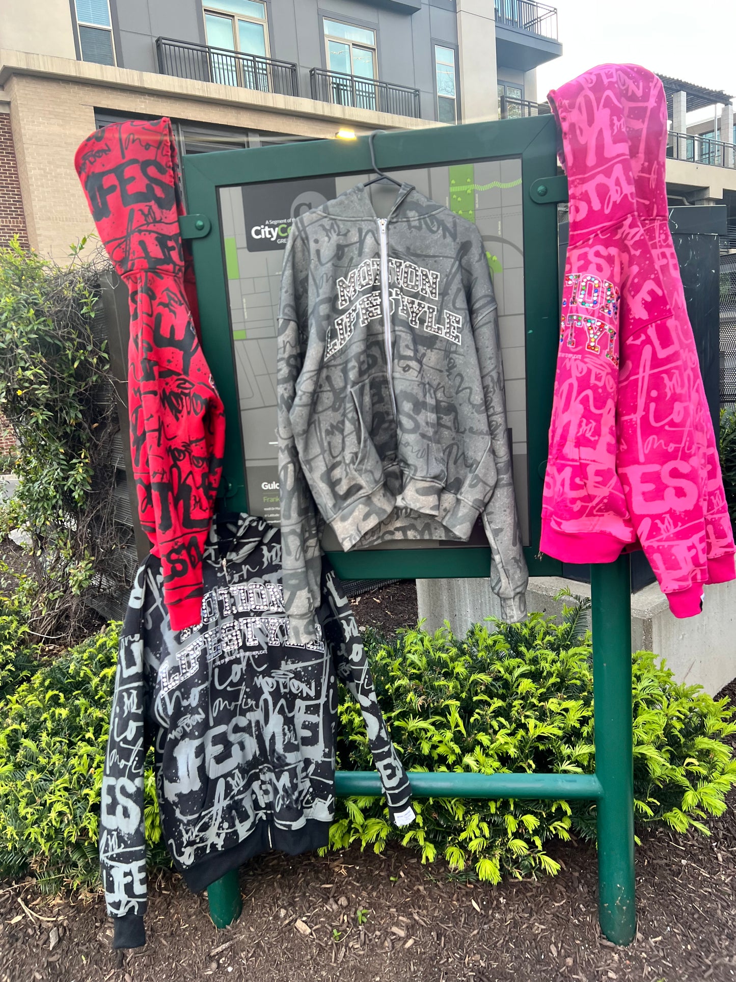 Grey "GRAILED GRAFFITI" Zip-Up