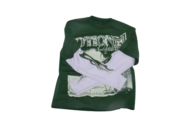 Green Heavyweight Long Sleeve Shirt