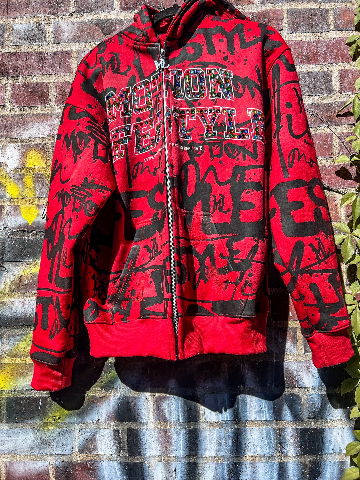 Red "GRAILED GRAFFITI" Zip-Up