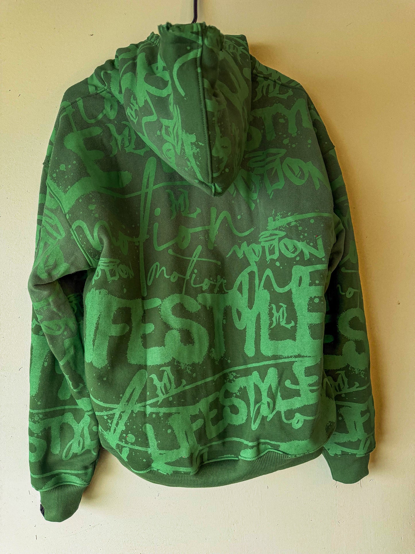 Green "GRAILED GRAFFITI" Zip-Up