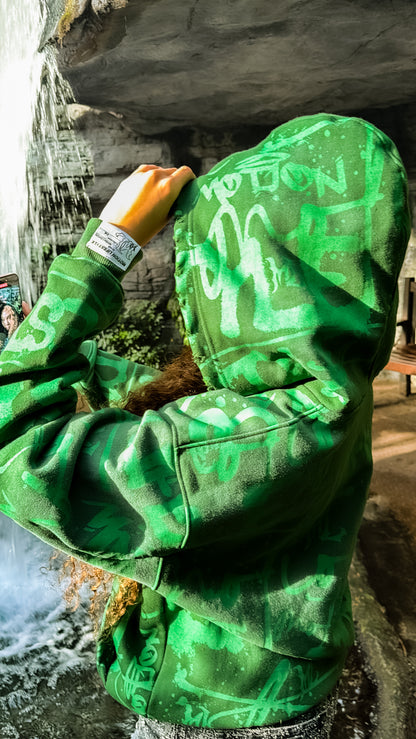 Green "GRAILED GRAFFITI" Zip-Up