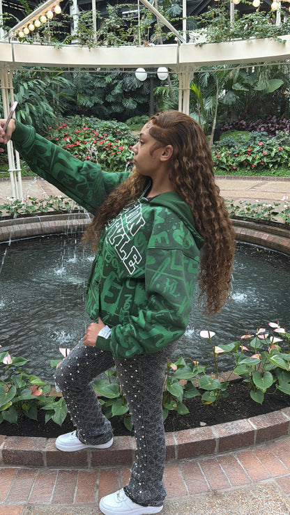 Green "GRAILED GRAFFITI" Zip-Up