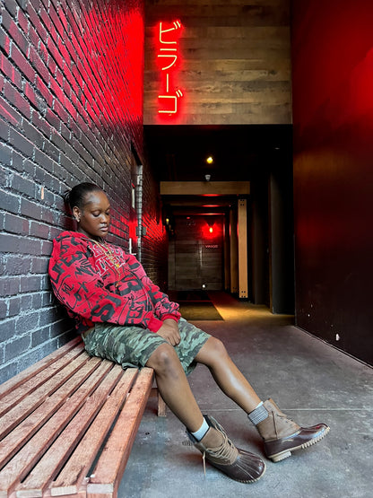 Red "GRAILED GRAFFITI" Zip-Up