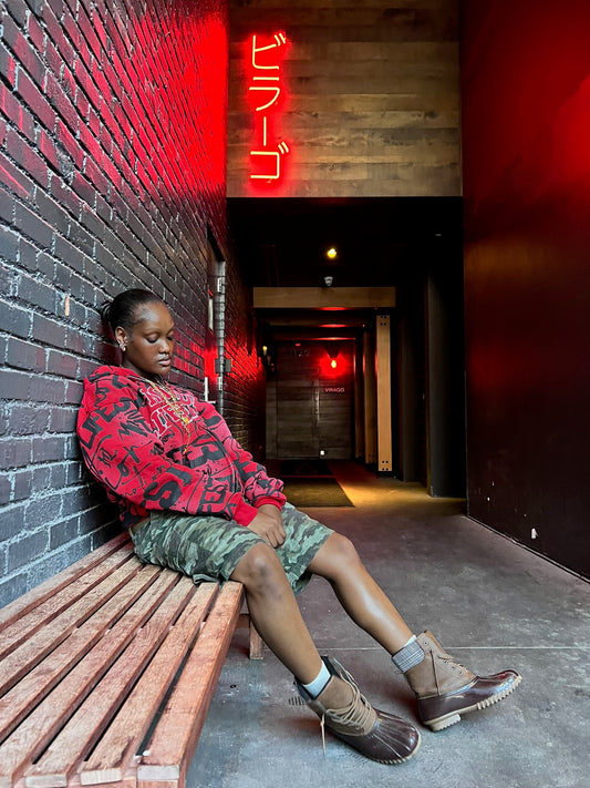 Red "GRAILED GRAFFITI" Zip-Up