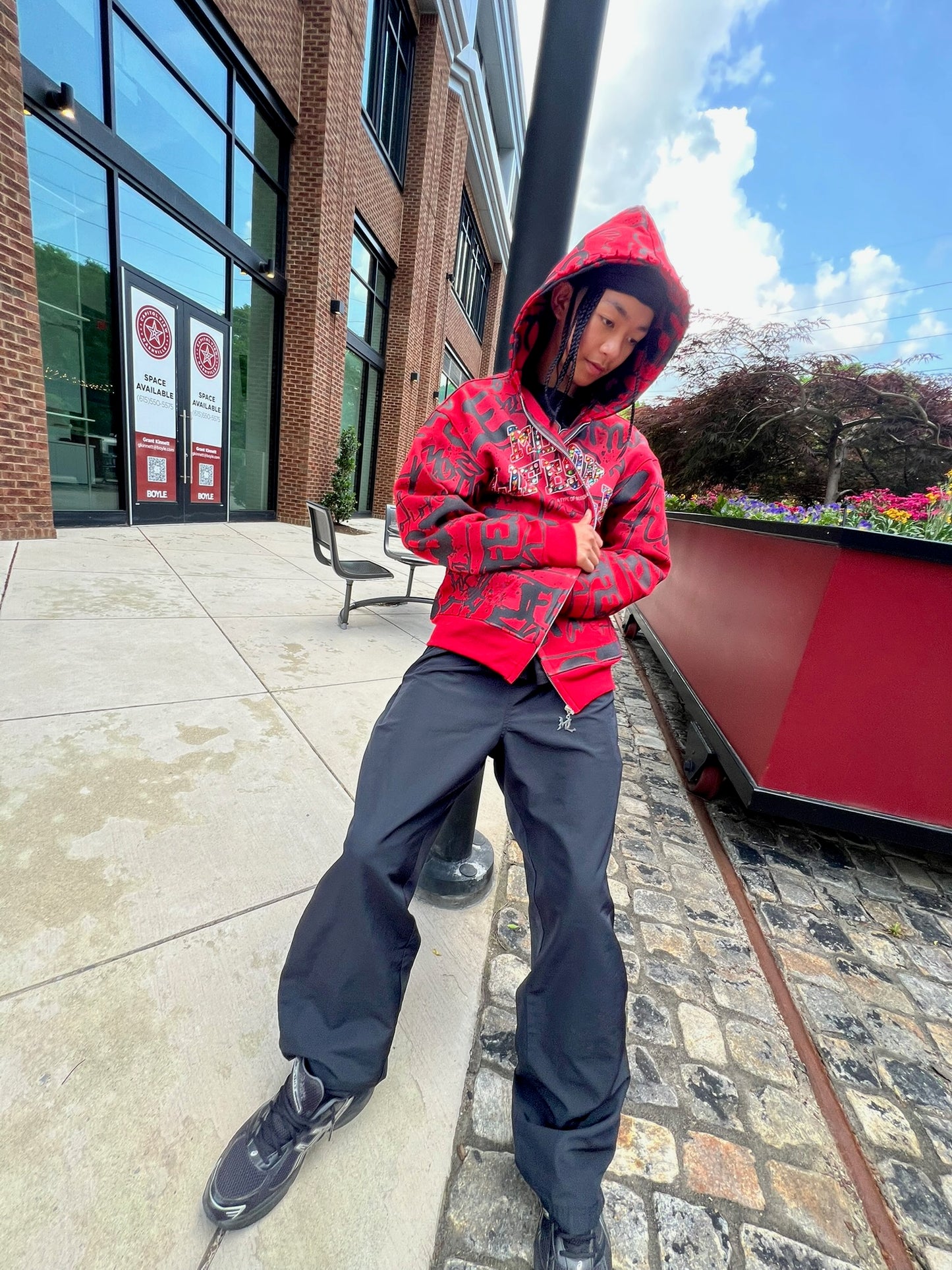 Red "GRAILED GRAFFITI" Zip-Up