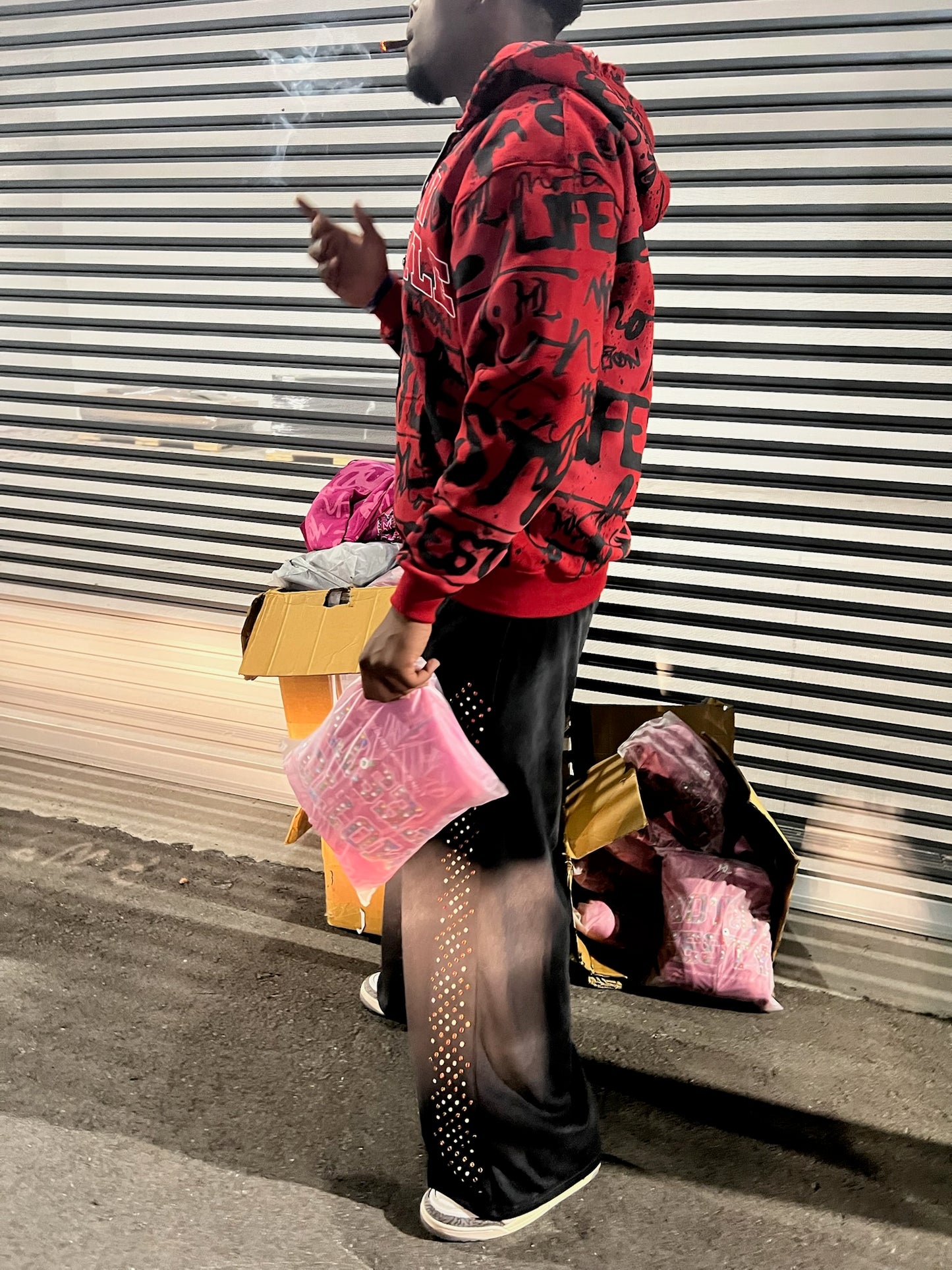 Red "GRAILED GRAFFITI" Zip-Up