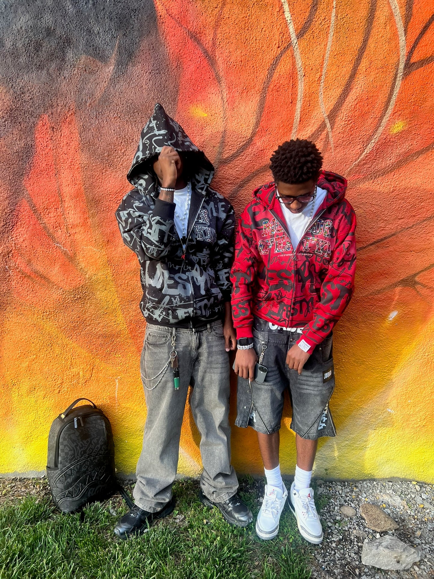 Black "GRAILED GRAFFITI" Zip-Up